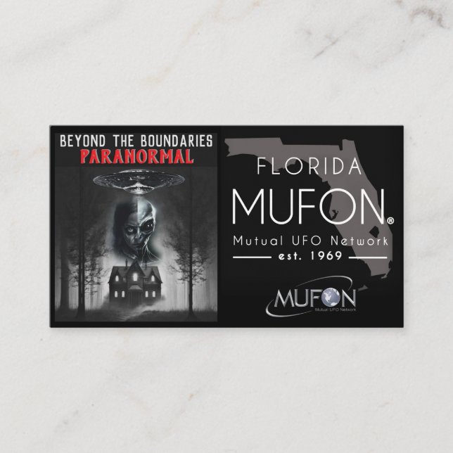 Dee Paranormal Horizontal Business Card with Photo Visitkort (Framsida)