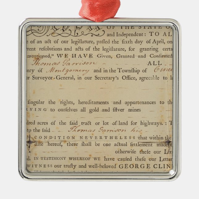 Deed, New York Julgransprydnad Metall (Framsidan)