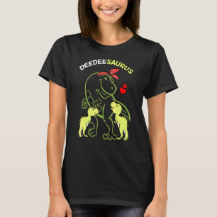 Deedeesaurus Deedee 2 Kids Dinosaur Mors dag T Shirt