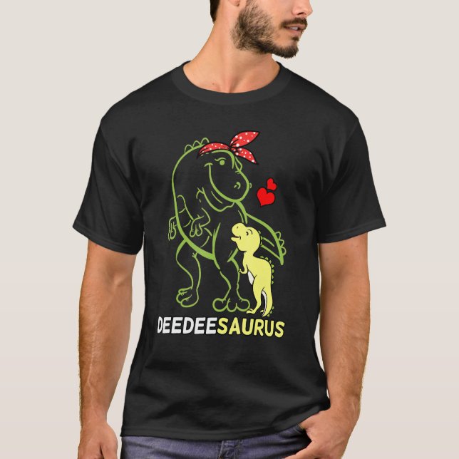 Deedeesaurus Deedee Tyrannosaurus Dinosaur Baby T Shirt (Framsida)