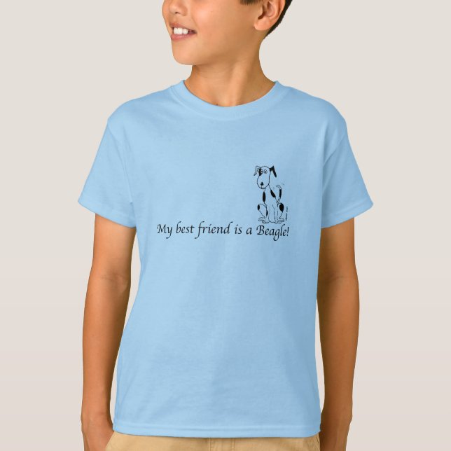 Deefa hund - Min bästa vän är en Beagle! T-shirt (Framsida)