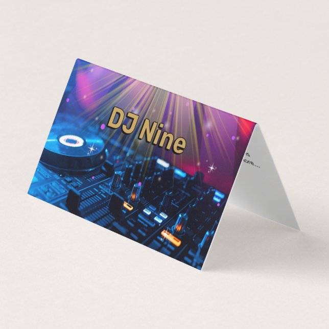 Deejay DJ:ar Mixar Modern Musik Event Visitkort (Framsida)