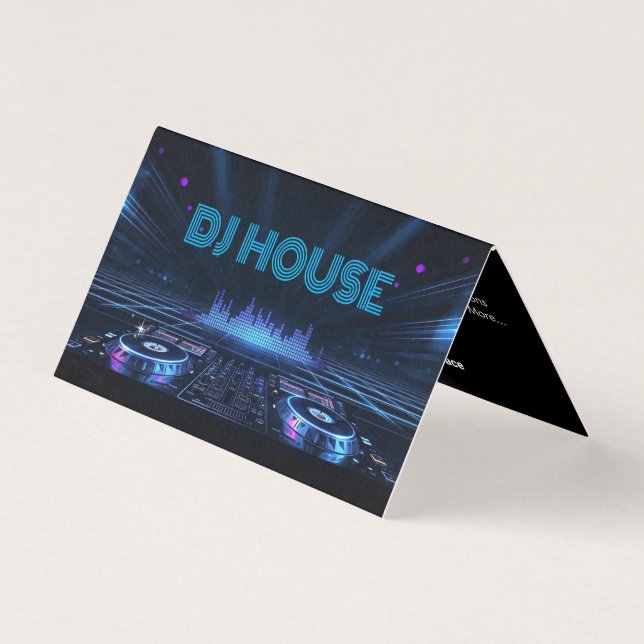 Deejay DJ:ar Mixar Musik Modern Musik Evenemang Kort (Framsida)