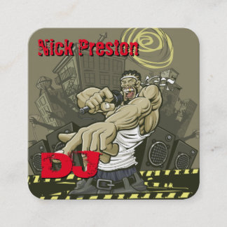 DeeJay | DJ Mix Funky Beats Fyrkantigt Visitkort