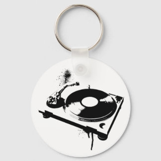 Deejay DJ Turntable Keychain | Hus Music Gifts Nyckelring