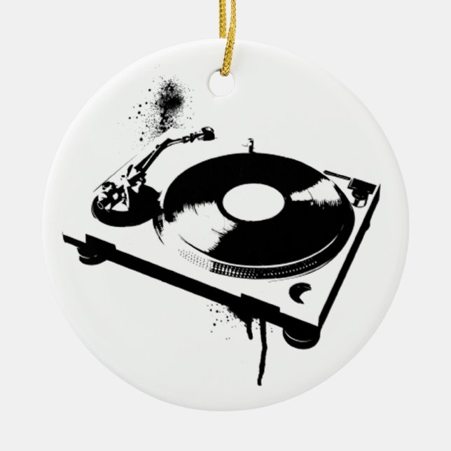 Deejay DJ Turntable Ornament | Hus Music Gifts (Framsidan)
