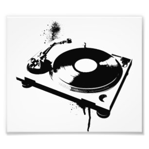 Deejay DJ Turntable Photo Print   Ibiza Gifts Fototryck