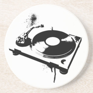 Deejay DJ Turntable Underlägg   Musikpresenter f Sandsten