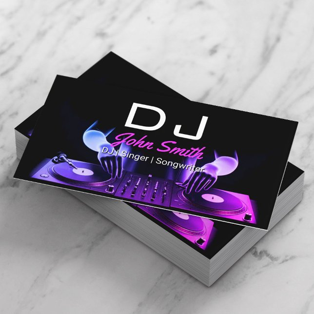 Deejay DJs Mixing Music Modern Music Event Visitkort (Skapare uppladdad)