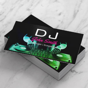Deejay DJs Mixing Music Professionell Music Event Visitkort