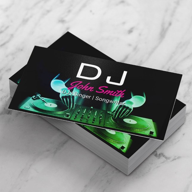 Deejay DJs Mixing Music Professionell Music Event Visitkort (Skapare uppladdad)