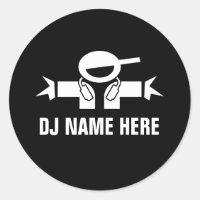 Deejay-namnklistermärken för musik DJ Disk Jockey