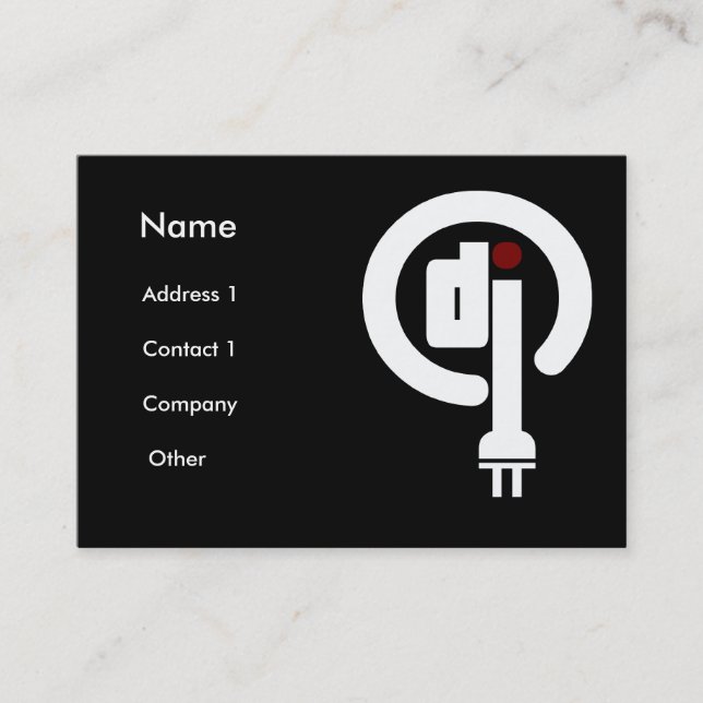 Deejay-visitkort Visitkort (Framsida)