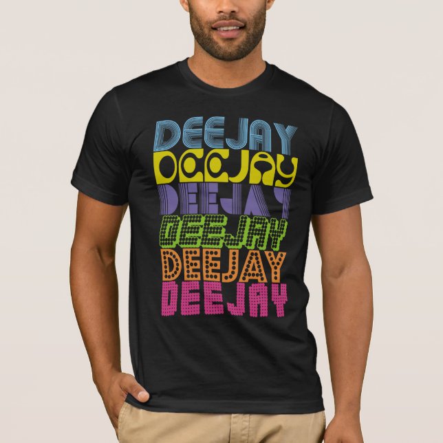 Deejayen DJ räfflar T-shirt (Framsida)