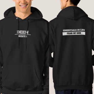Deen Över Dunya Rädsla För Gud Islamiska Män Hoodie