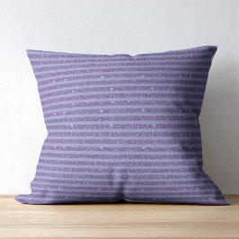 Deep Amethyst Glitter Style Horizontal Stripes  Kudde