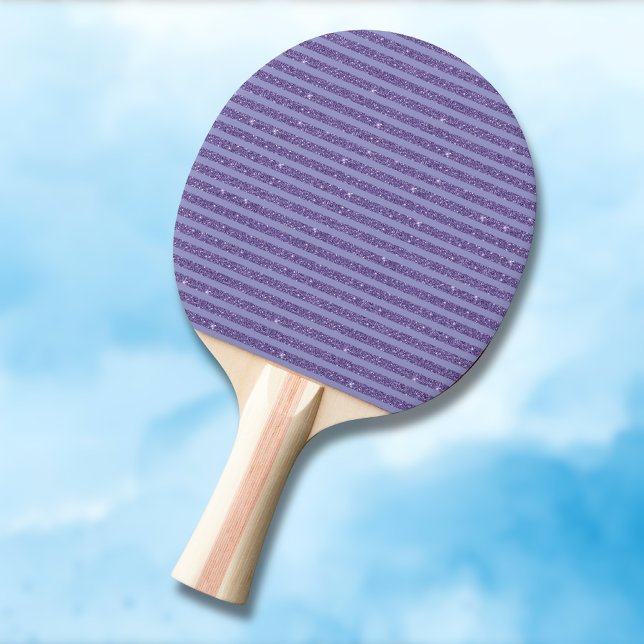 Deep Amethyst Glitter Style Horizontal Stripes  Pingisracket (Skapare uppladdad)