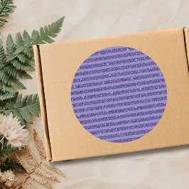 Deep Amethyst Glitter Style Horizontal Stripes Runt Klistermärke