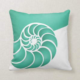 Deep Aqua Nautilus Nautical Seaside Kudde