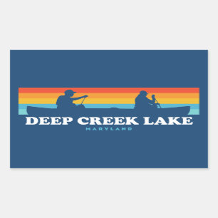 Deep Bäck Sjö Maryland Canoe Rektangulärt Klistermärke