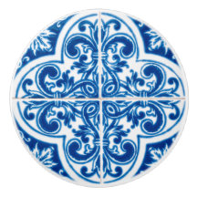 Deep Blook Retro Tile-utseendet Ceramic Knob