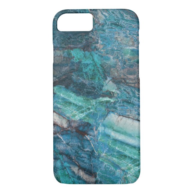 Deep Blue Abstrakt Marble Mönster Case-Mate iPhone Skal (Baksida)
