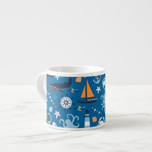 Deep Blue All Sak Nautical Espressomugg