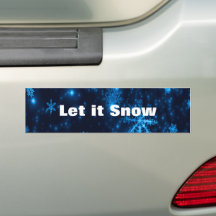 Deep Blue & Bright Snöflingor Bumper Sticker