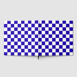 Deep blue checkered  gästböcker