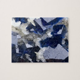 Deep Blue Fluorite Crystal & Flake Calcite Pussel