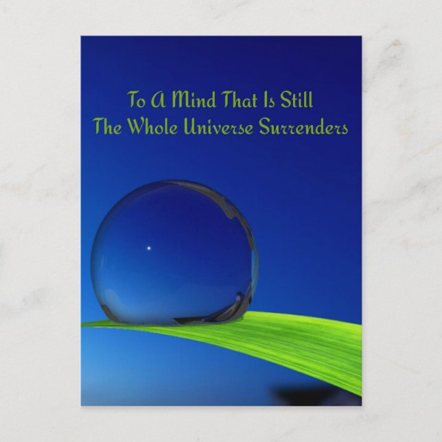 Deep Blue Harmonious Måne med DewDrop Vykort (Framsida)