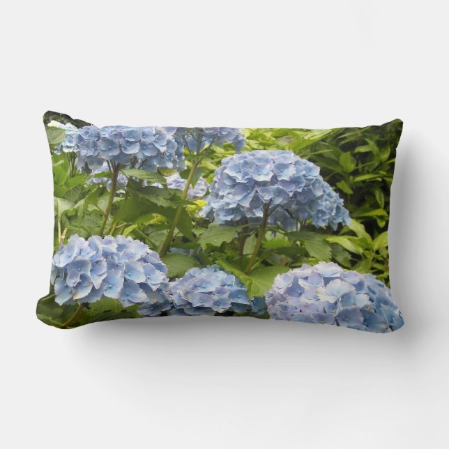 Deep Blue Hydrangeas Lumbarkudde (Framsida)