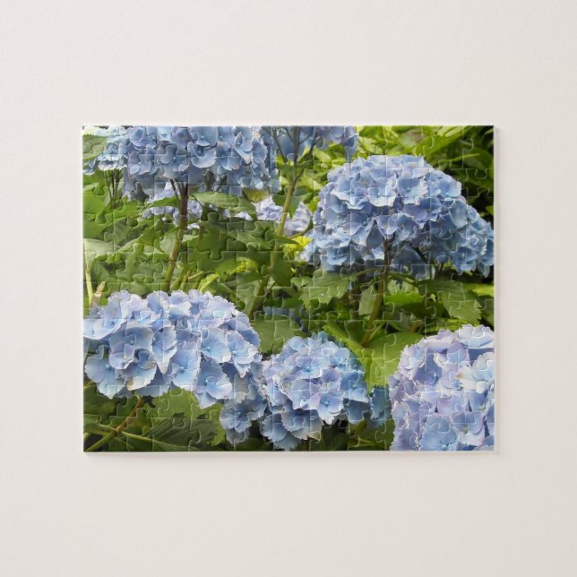 Deep Blue Hydrangeas Pussel (Horisontell)
