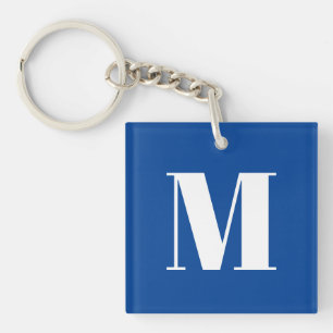 Deep Blue Initial Brev Monogram Modern Snyggt
