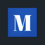 Deep Blue Initial Brev Monogram Modern Snyggt Canvastryck<br><div class="desc">Vill du äga en produkt med initialer i ditt namn? Det är mycket enkelt,  estetiskt och attraktivt.</div>