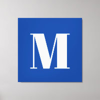 Deep Blue Initial Brev Monogram Modern Snyggt