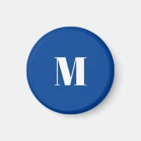 Deep Blue Initial Brev Monogram Modern Snyggt