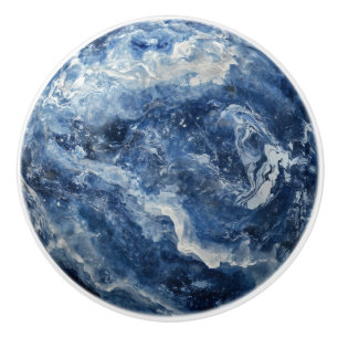 Deep Blue Marble Mönster Knopp