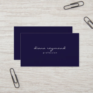 Deep Blue Minimalistisk Professionell Visitkort