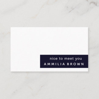 Deep Blue | Modern Minimal Färgbockdesign Visitkort
