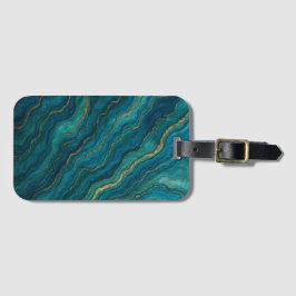 Deep Blue Ocean Marble Agate Texture Bagagebricka