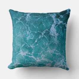 Deep Blue Ocean Vågar Kudde