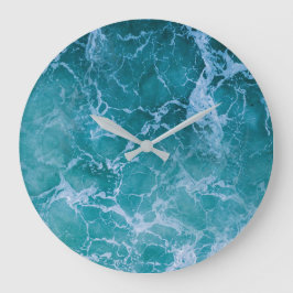 Deep Blue Ocean Vågar Stor Klocka