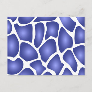 Deep Blue Random Mosaic Mönster Vykort