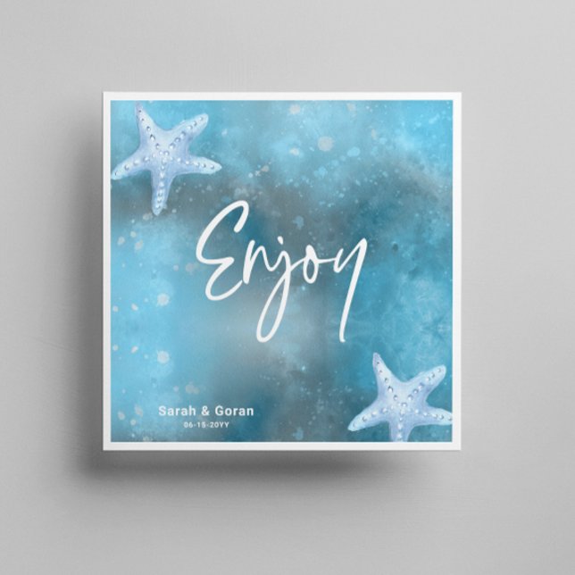 Deep Blue Sea Bröllop Pappersservett (Skapare uppladdad)
