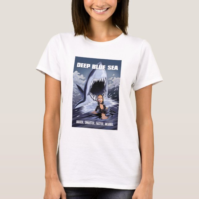 Deep Blue Sea Film Haj T Shirt (Framsida)
