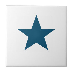 Deep Blue Star Kakelplatta