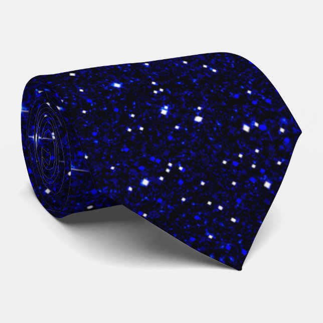 Deep Blue Starlight Cosmic Galaxy Gnistra Neck Tie Slips (Rullad)