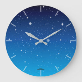 Deep Blue Starry Himlar Clock Stor Klocka