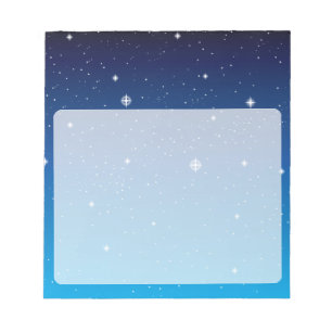Deep Blue Starry Night Himlar Anteckningsblock